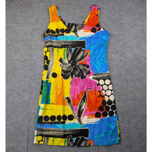 Jams World Shift Dress Womens Medium Cosmopolitan Art To Wear Resort Colorful